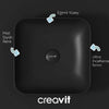 Creavit Ultra Mat Siyah 40 cm Çanak Lavabo Kare