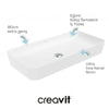 Creavit Ultra 80 cm Lavabo Beyaz