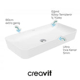 Creavit Ultra 80 cm Lavabo Beyaz