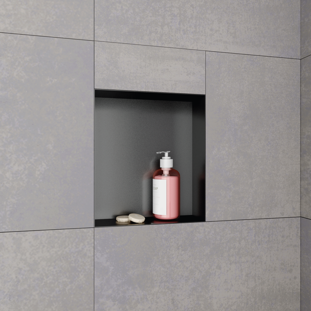 Hüppe Nest Duvar Nişi Kapalı Kasa Mat Siyah  30,5 x 35,5 x 10,5  cm