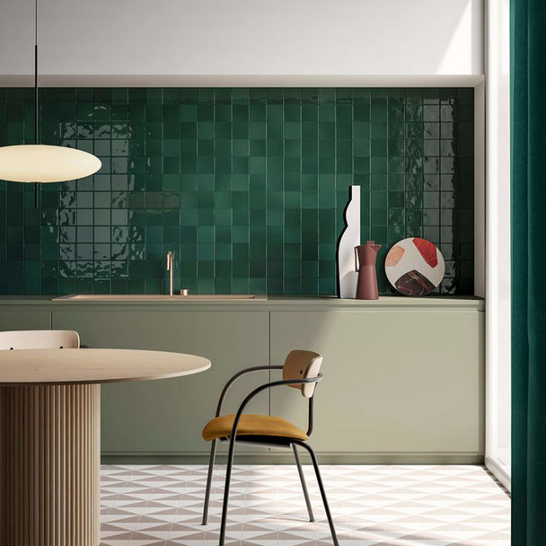 Vitra 10 x 10 Retromix Zümrüt Yeşil Parlak