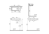 Vitra ArchiPlan Lavabo 60 cm Sağ Armatür Delikli