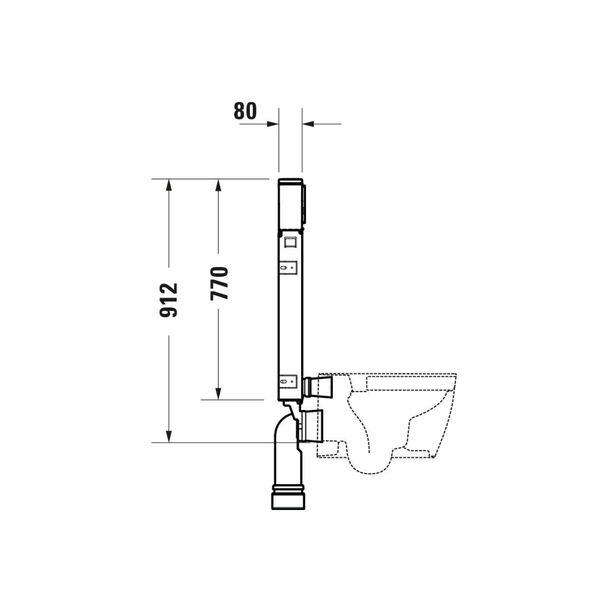 Duravit DuraSystem Gömme Rezervuar 8 cm Tuğla teknik