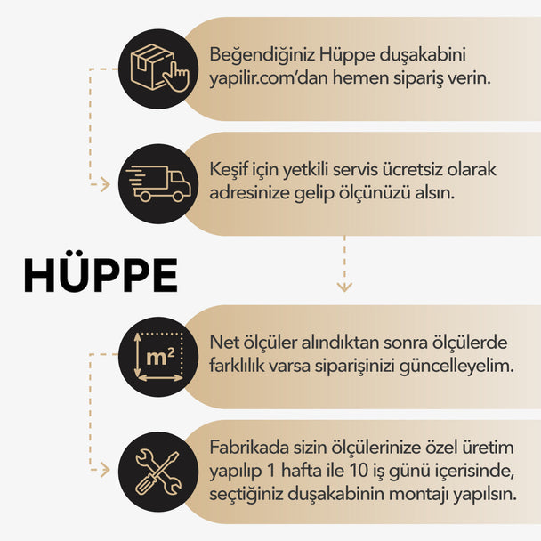 Hüppe Design Pure AK K DUAL T Şeffaf Cam Duşakabin