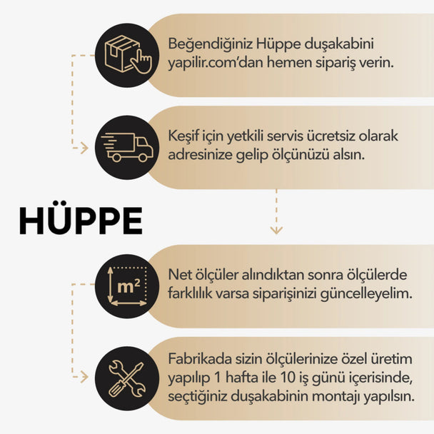 Hüppe X1 KY C K2S1 T Ön Cephe Şeffaf Cam Duşakabin