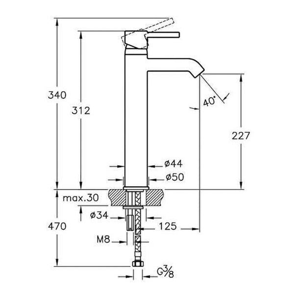 Artema Minimax S Lavabo Bataryası (Yüksek)