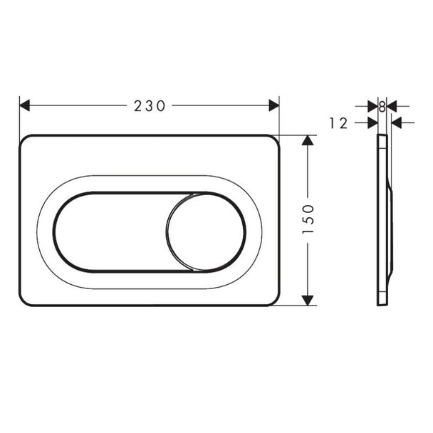 Hansgrohe iFrame Original S Gömme rezervuar kapağı