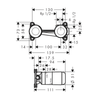 Hansgrohe Tecturis S Ankastre Lavabo Bataryası 225 Krom İç Set Dahil