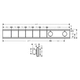 Hansgrohe RainSelect Termostatik Ankastre Banyo Bataryası 5 Çıkış Bronz
