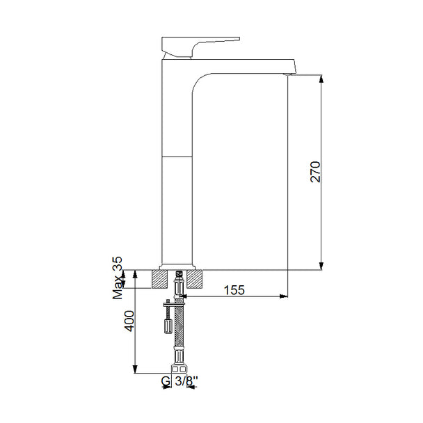 Newarc Aqua Çanak Tipi Lavabo Bataryası Beyaz