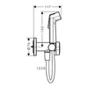 Hansgrohe Bidette 1Jet Ecosmart Krom 125cm