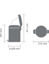 Brabantia Soft Pedallı Çöp Kovası 5lt Parlak Paslanmaz Çelik