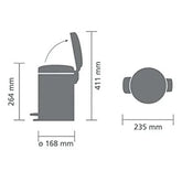 Brabantia Soft Pedallı Çöp Kovası 3lt Parlak Paslanmaz Çelik