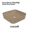 Creavit Ultra Kare Çanak Lav. Mat Cappuccino 40 cm