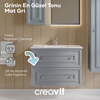 Creavit Kayra 80 cm Takım Mat Gri Çekmeceli (KY0080.42+KY4001.01+KY1030.01)