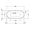 Duravit DuraVato 170x78 Oval Küvet Beyaz