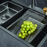 Crauf Dolce Vita 75 x 50 Cm Tezgah Üstü Eviye Takımı Füme (PVD)