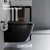 Creavit Duck Amortisörlü Klozet Kapağı Mat Siyah