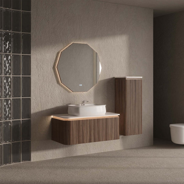 Isvea Fluido Mat Beyaz Tezgah Üzeri Çanak Lavabo 60 cm Bas-Aç