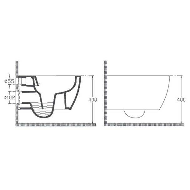 Isvea Vea Cubo Rimless Asma Klozet