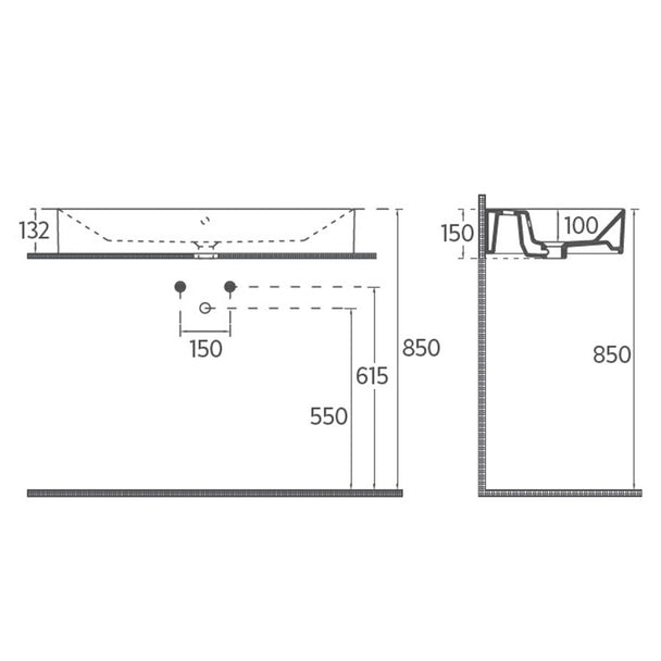 Lavabo 60 cm