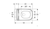 Geberit Smyle Square TurboFlush Asma Klozet Seti