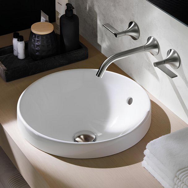 Geberit VariForm Tezgah Üstü Lavabo Yuvarlak 40 cm