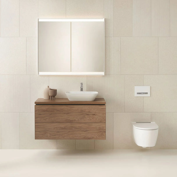 Geberit One Çanak Lavabo Yatay Çıkış 50x42 Batarya Delikli