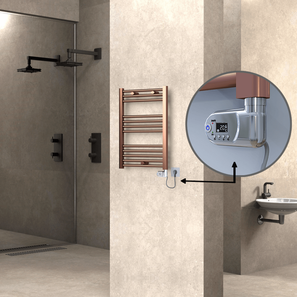 Radiva Haiti Elektrikli Havlupan (Thesis Termostatlı) Bakır eskitme