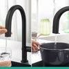 Hansgrohe Aqittura M91 Siyah Eviye Bataryası 210 Filtre Sistemi Çekilebilir Gaga 1jet, Başlangıç Kiti
