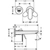 Hansgrohe Rebris S Ankastre Lavabo Bataryası 205 mm Satin Siyah