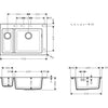 Hansgrohe S510-F635 Ankastre Granit Eviye 180/450 Grafit Siyahı