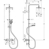 Hansgrohe Vernis Shape 230 1jet Siyah Duş Kolonu Termostat ile