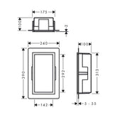 Hansgrohe XtraStoris Duvar Nişi 30x15x10  Satin Siyah/Mat Bronz