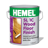 Hemel Sl 1C Wood Floor Finish İpek Mat 5 L Parke Cilası Solvent Bazlı