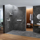 Hansgrohe RainSelect Satin Beyaz Termostatik Ankastre Banyo Bataryası 3 Çıkış