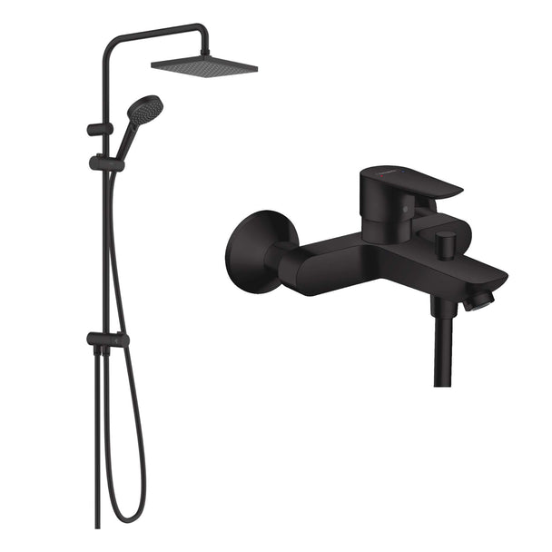 Hansgrohe Vernis Shape 230  Duş Kolonu Seti  Ecosmart Satin Siyah