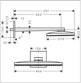 Hansgrohe Rainmaker Select Tepe duşu 460 1 jet