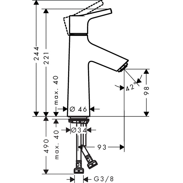 Hansgrohe Talis S Lavabo Bataryası 100