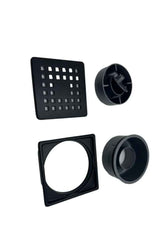 Sukar 10x10 Ø50 Yandan Çıkışlı Sulu-Susuz Siyah