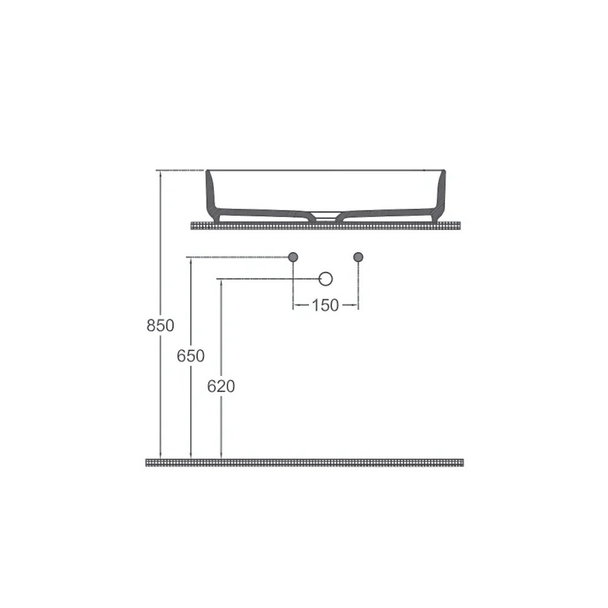 Isvea Infinity Terracotta 55 cm Batarya Delikli Tezgah Üstü Lavabo