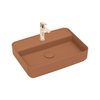 Isvea Infinity Terracotta 55 cm Batarya Delikli Tezgah Üstü Lavabo