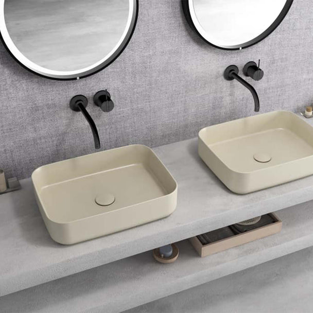 Isvea Infinity Fildişi Tezgah Üzeri Lavabo 50cm