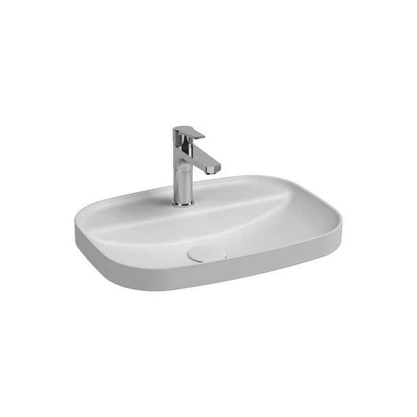 Isvea Infinity İnset Batarya Delikli Lavabo 55cm Mat Beyaz