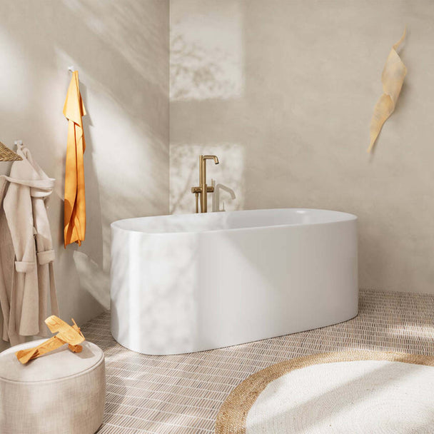 Hansgrohe Tecturis S Yerden Küvet Bataryası Mat Bronz