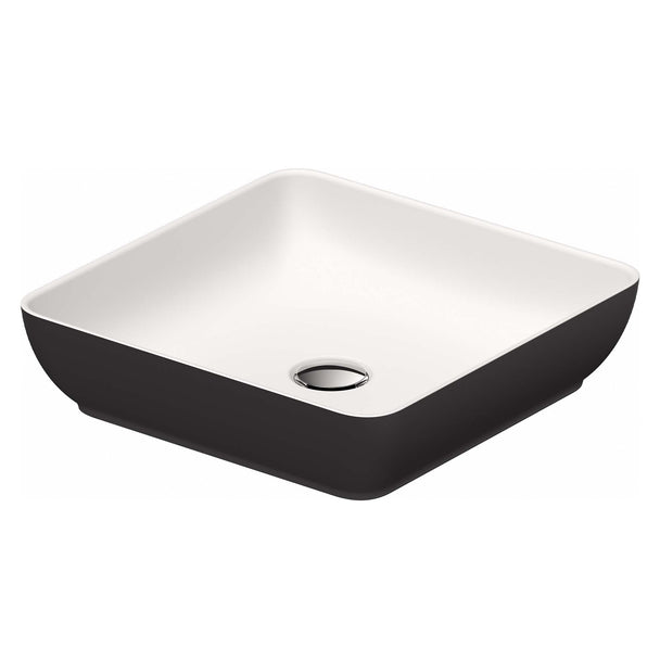 Duravit Sivida DuroCast Kare Çanak Lavabo 40 Cm Mat Beyaz - Mat Gri