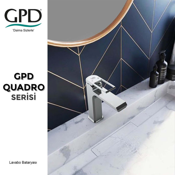 GPD Quadro Lavabo Bataryası Krom