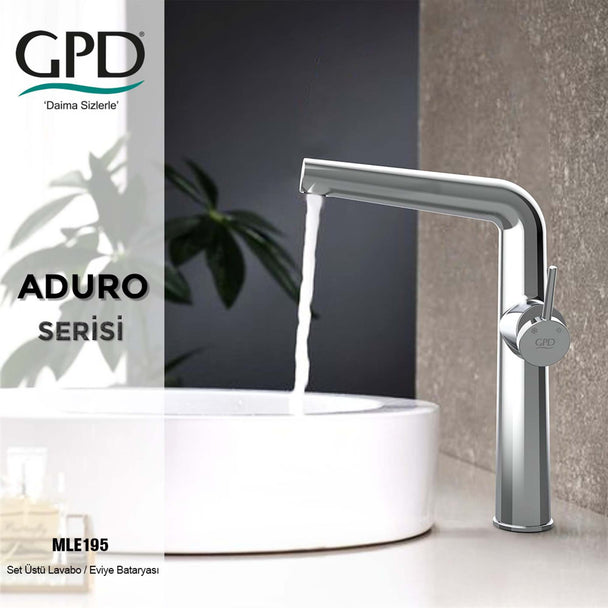 GPD Aduro Yüksek Lavabo Bataryası 280 Krom