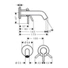 Hansgrohe Tecturis S Ankastre Lavabo Bataryası 165 Mat Bronz