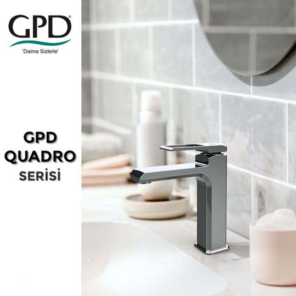GPD Quadro Lavabo Bataryası Krom